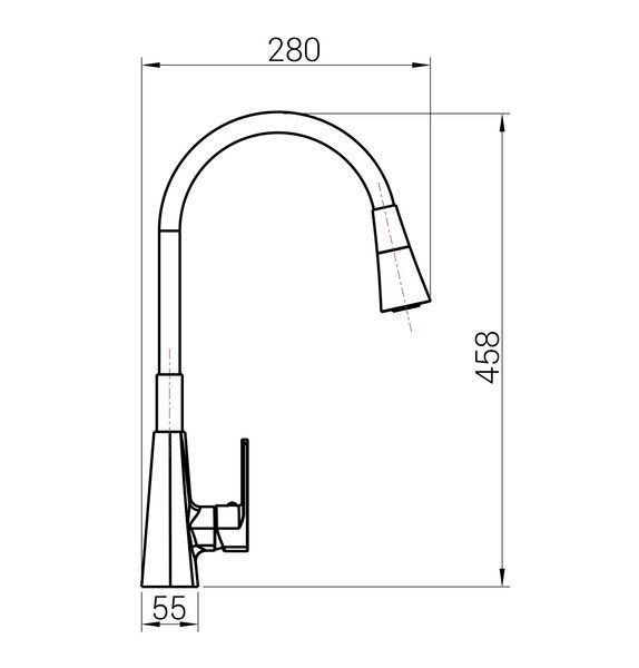 Змішувач для кухні DOMINO Dionis DDD-203SM-GP 000027314 фото