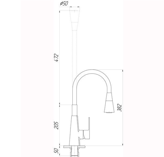Змішувач для кухні DOMINO Dionis DDD-203SM-GP 000027314 фото