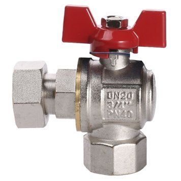 Кран кульовий кутовий з накидною гайкою SOLOMON 3/4&Prime; ВВ PN40 160401 000012105 фото