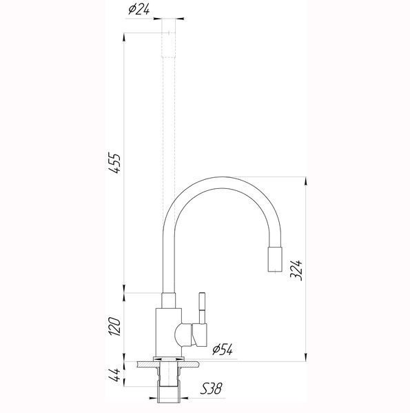 Змішувач для кухні EcoMIX ALPEN SBT3-203SB 000023185 фото