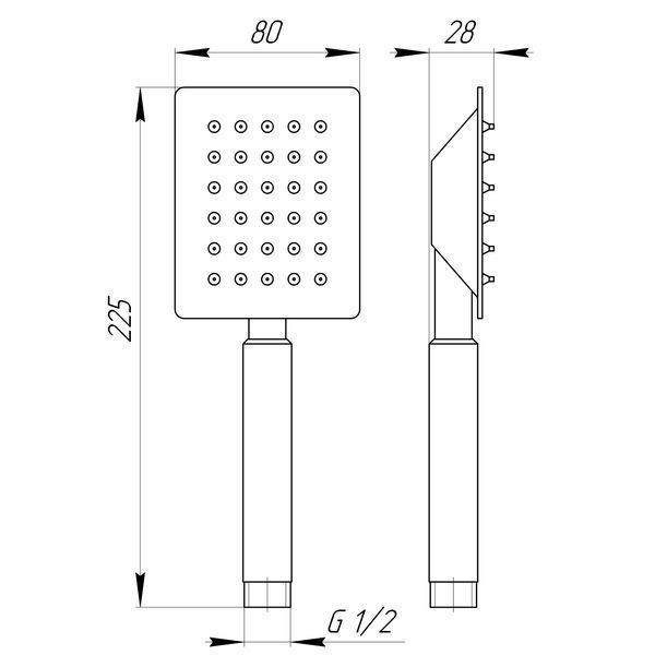Душова лійка Globus Lux SUS-001Q-BB 000024949 фото