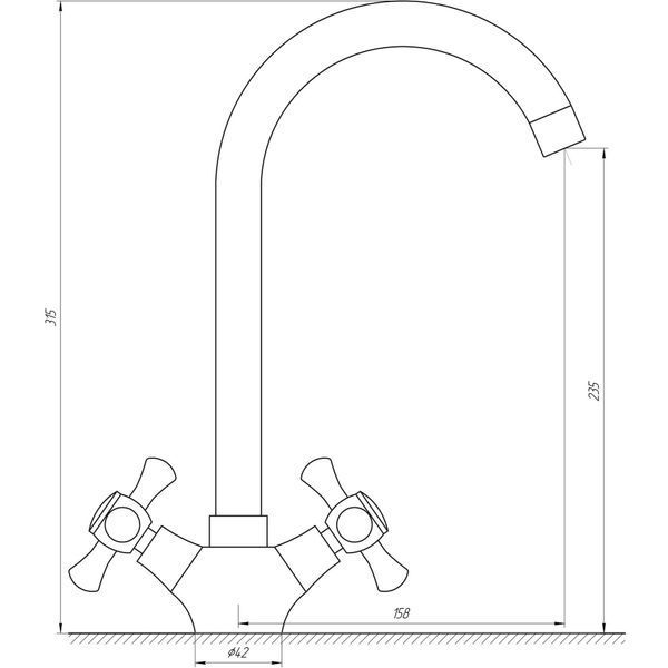Змішувач для кухні DOMINO DKF-209-10-SHARM 000013383 фото