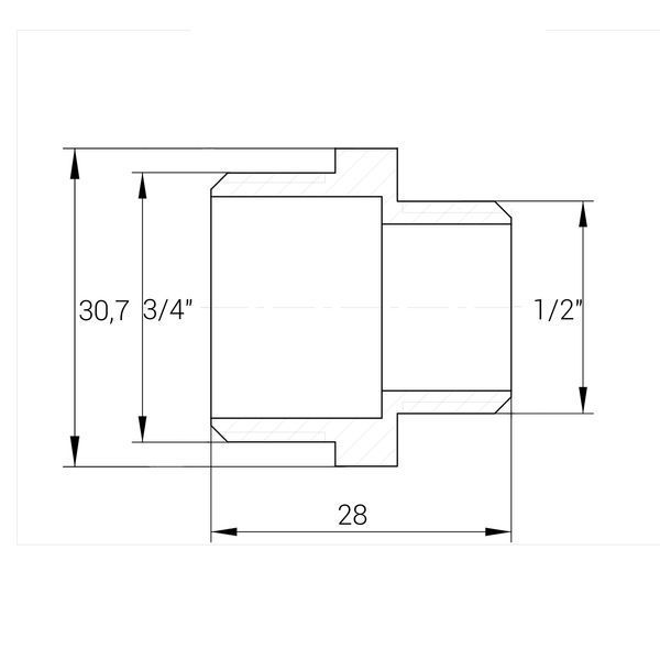 Ніпель редукційний 3/4&Prime;х1/2&Prime;ЗЗ латунний А0511А 000010509 фото