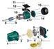 Насос центробежный VOLKS pumpe JY100A 1,1кВт чугун длинный 000010073 фото 6