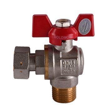 Кран кульовий кутовий з накидною гайкою SOLOMON 1/2&Prime; ЗВ PN40 160402 000012106 фото