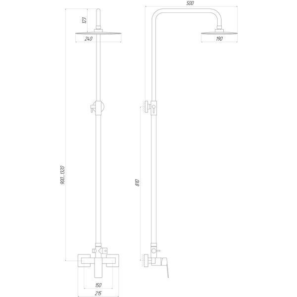 Душевая система TOPAZ ODISS TO 18702-H52 000016715 фото
