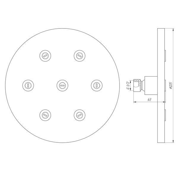 Душова лійка Globus Lux SD08A 000019296 фото