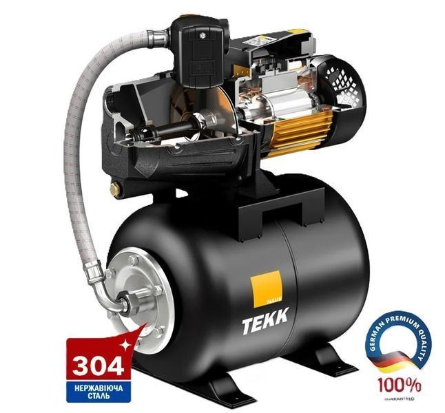 Насосна станція TEKK HAUS BS 1350L 24L black (нерж. фланець, EPDM мембрана, 1м кабель+кнопка) d1000010 фото