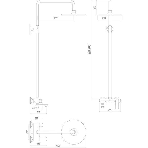 Душова система Globus Lux LAGUNA GLA-0002N 000019201 фото