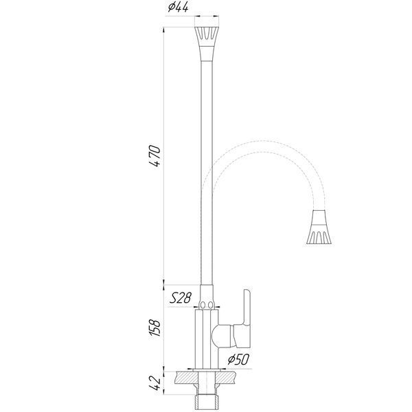 Смеситель для кухни Domino PRESTIGE DPS-203SA-G03 000025207 фото