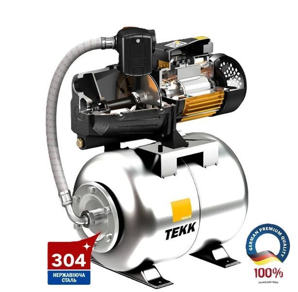 Насосна станція TEKK HAUS BS 1100L 24L Inox (нерж. фланець, EPDM мембрана, 1м кабель+кнопка) d1000020 фото