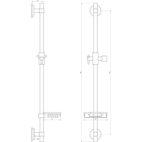 Душова стійка Globus Lux BT-1107C, в блістері 000019349 фото