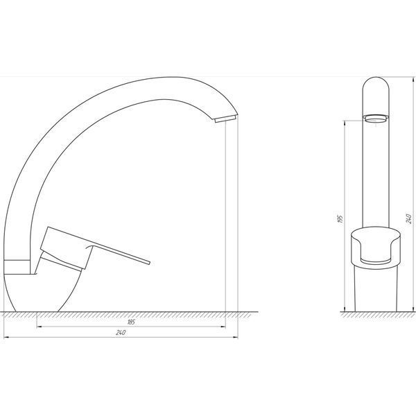Смеситель для кухни DOMINO ELLIPSE DCC-203S 000010109 фото