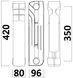 Радиатор биметаллический секционный QUEEN THERM 350/96 (кратно 10) 000021821 фото 3
