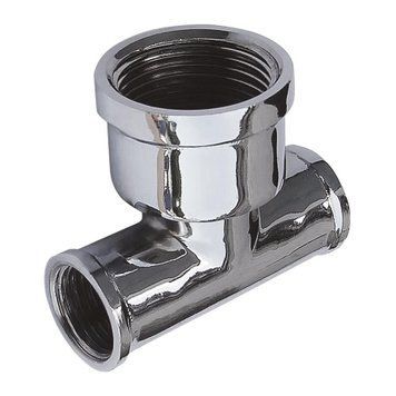Трійник SOLOMON 1/2&Prime;х1&Prime;х1/2&Prime; ВВВ хром 8202 000001230 фото