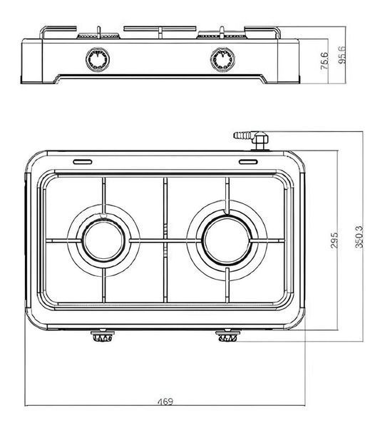 Плита газовая настольная YUCEL O-200-LPG black O-200-LPG black фото