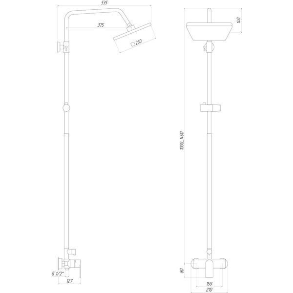Душевая система Globus Lux NIAGARA GLN-0005 000018466 фото