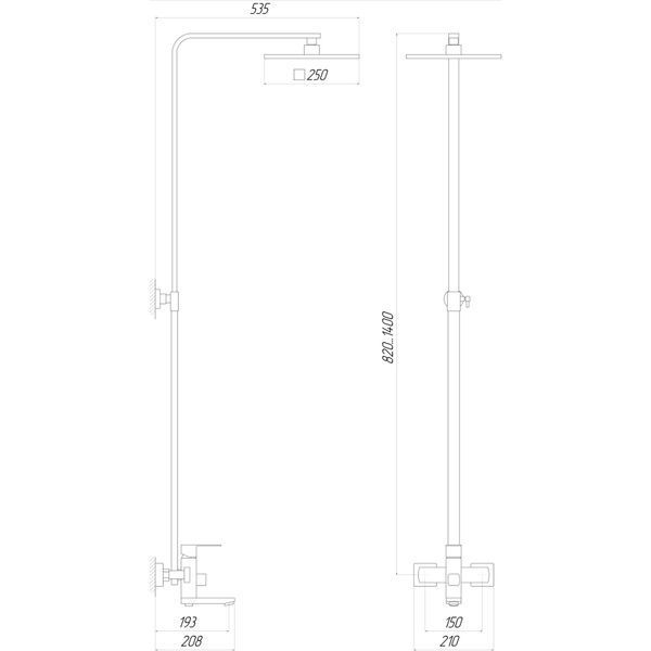 Душова система Globus Lux SICILIA VAN-SBQ-SH-02 000017547 фото