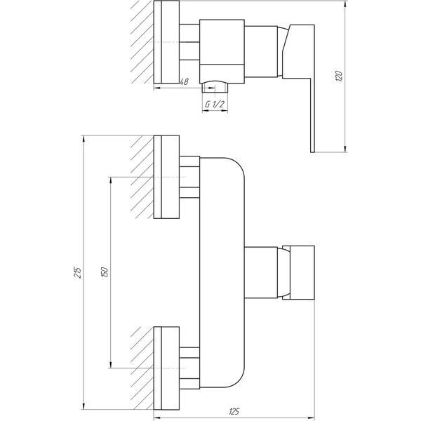 Смеситель для душа Globus Lux Milano GLM-0105N 000014941 фото