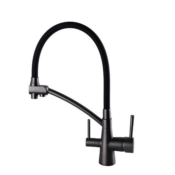 Смеситель для кухни под осмос Globus Lux LAZER GLLR-0700-11-GRAPHITE 000022990 фото