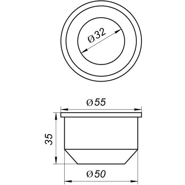 Редукция резиновая VSplast 50/32 (черная) 000022515 фото