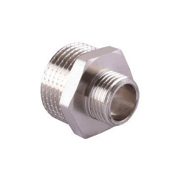 Ниппель SOLOMON 1&Prime;х1/2&Prime; ЗЗ никель 8208 N 000022188 фото
