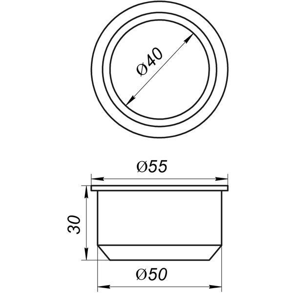 Редукция резиновая VSplast 50/40 (черная) 000022516 фото