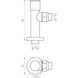 Кран вентильный угловой с американкой SOLOMON LUX 1/2&Prime; CHROM 7777 (2шт.КОМПЛЕКТ) (1уп) 000017504 фото 5