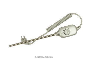 Тен для сушки рушників 1/2" 0,6 кВт, сірий термостат Tenko 51632PSG фото
