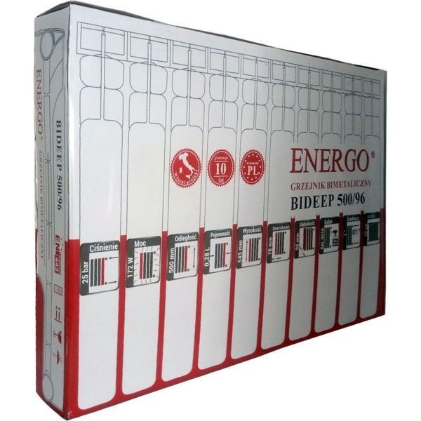 Радиатор биметаллический секционный ENERGO BIDEEP 500/96 (кратно 10) 000020261 фото