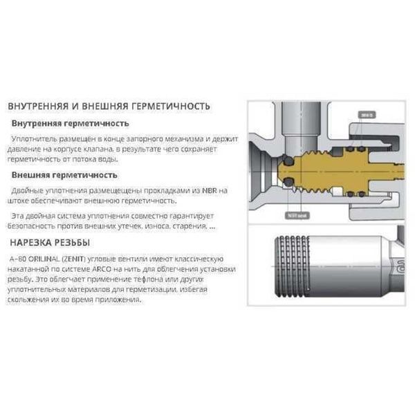 Кран вентельный угловой ARCO 1/2&Prime;х 1/2&Prime; Z0912 REGULA 000005262 фото