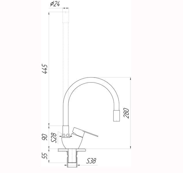 Змішувач для кухні Globus Lux MAIN SM-203SG 000023003 фото