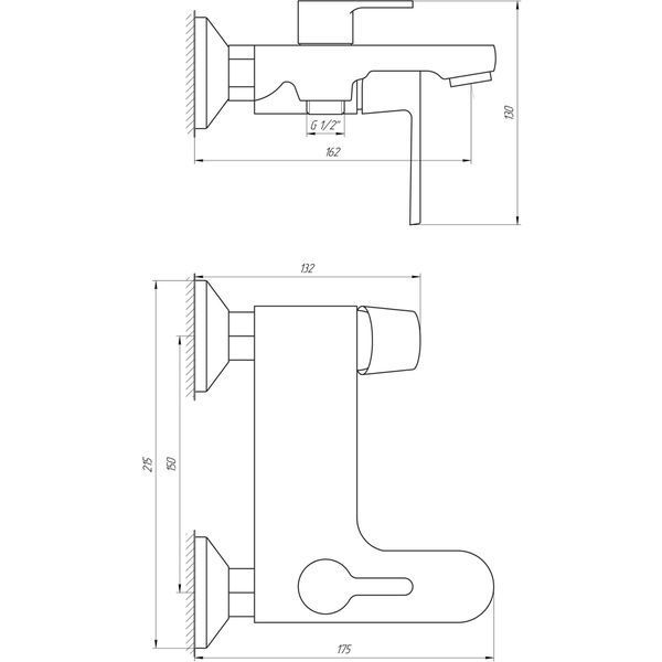 Смеситель для ванны Globus Lux Laguna GLA-0102N-10-BB 000021856 фото
