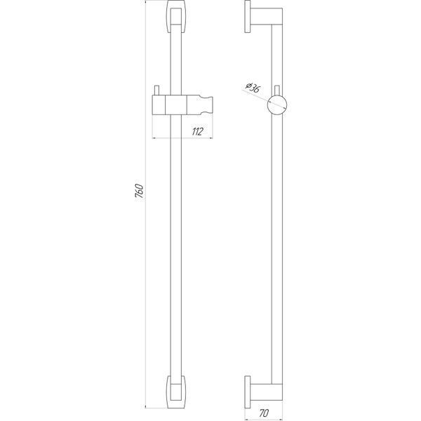 Душова стійка TOPAZ ODISS TO-18107-BB 000022524 фото