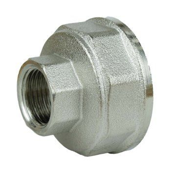 Муфта редукционная 1&Prime;х1/2&Prime;ВВ никелированная восьмигранная А0331А(нк) 000025174 фото