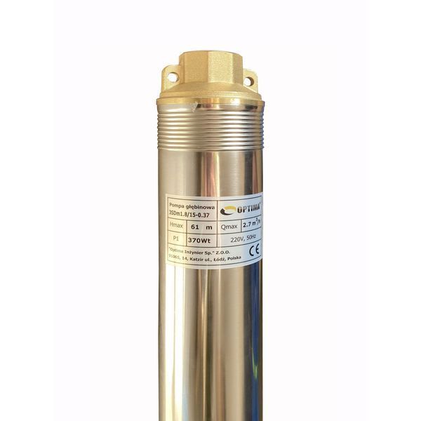 Насос свердловинний з підв, стійк, до піску 3&Prime; OPTIMA 3SDm1,8/15 0,37 кВт 61м + пульт+кабель15м NEW 000014119 фото
