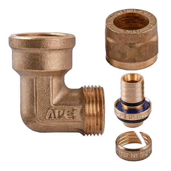 Кутник із внутрішньою різьбою APE ITALY 752 L 3/4&Prime;х20 000000866 фото