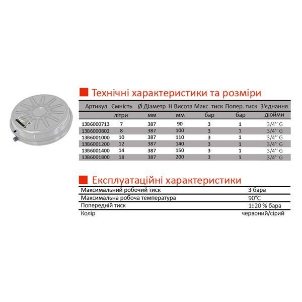 Бак Zilmet oem-pro для монтажа в котлы плоский Арт. 531 8л 3bar рифлёный ( 13B6000848 ) 000001510 фото