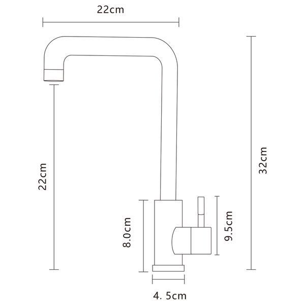 Смеситель для кухни EcoMIX Stella STE-203L-GP 000031570 фото