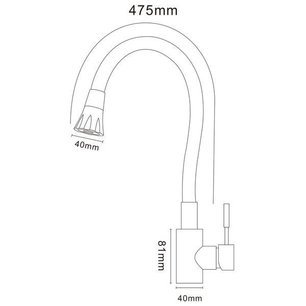 Змішувач для кухні EcoMIX Stella STE-203SA-GP-B01 000031571 фото