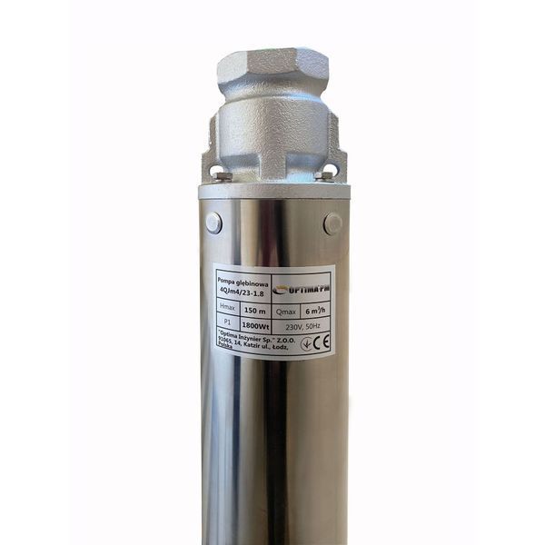 Насос свердловиний з підвищеною стійкістю до піску OPTIMA PM 4QJm4/23 1,8 кВт 168м + 2 м кабель 000017629 фото