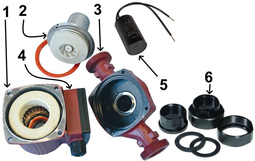 Насос циркуляційний VOLKS pumpe ZP25/4 180мм + гайки 000010612 фото