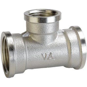 Трійник редукційний 3/4&Prime;х1/2&Prime;х3/4&Prime;ВВВ нікельований А0212А(нк) 000025783 фото