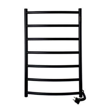 Рушникосушарка UNIO LD ER 700-500-7 BLK Драбинка Дуга електро чорна 000021669 фото