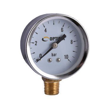 Манометр &Prime;Optima&Prime; 10 атм. 50 мм нижнє під'єднання нерж.корпус ( Y50 - NFC-2 ) 000016516 фото