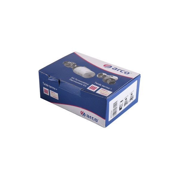Набор Краны радиаторные угловые ARCO 1/2&Prime; подача + обратка + термоголовкаа KC001 KCТ01 М30 000004852 фото