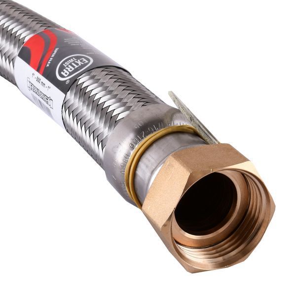Шланг антивибрационный прямой TUCAI EXTRA TWIST 1&Prime; 0,5м RIVER MG-1-500 204741 000004463 фото