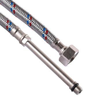 Шланг для смесителя Solomon (нерж.) М8х1/2&Prime; 0,6м HY6201A LONG-штуцер 70мм SH2006 000026702 фото