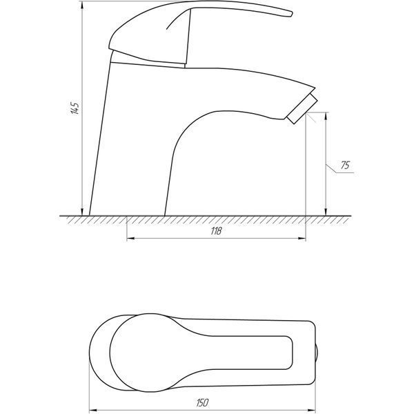 Змішувач для умивальника DOMINO ACCENT DAC-101 000010465 фото