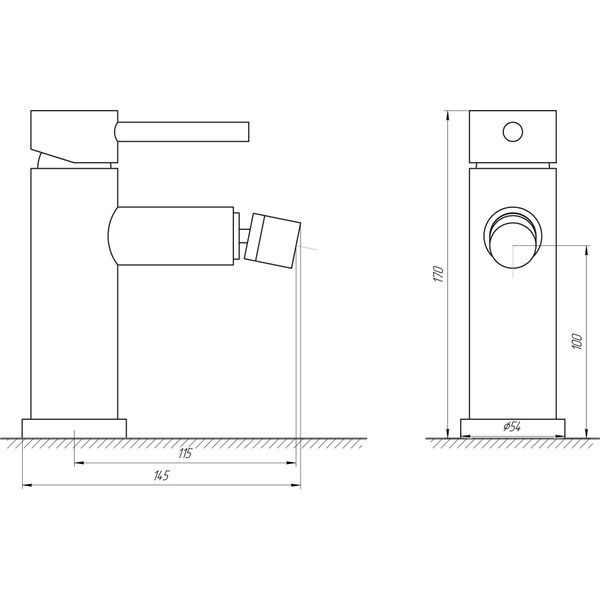 Смеситель для биде Globus Lux ALPEN SBT1-106 000017531 фото